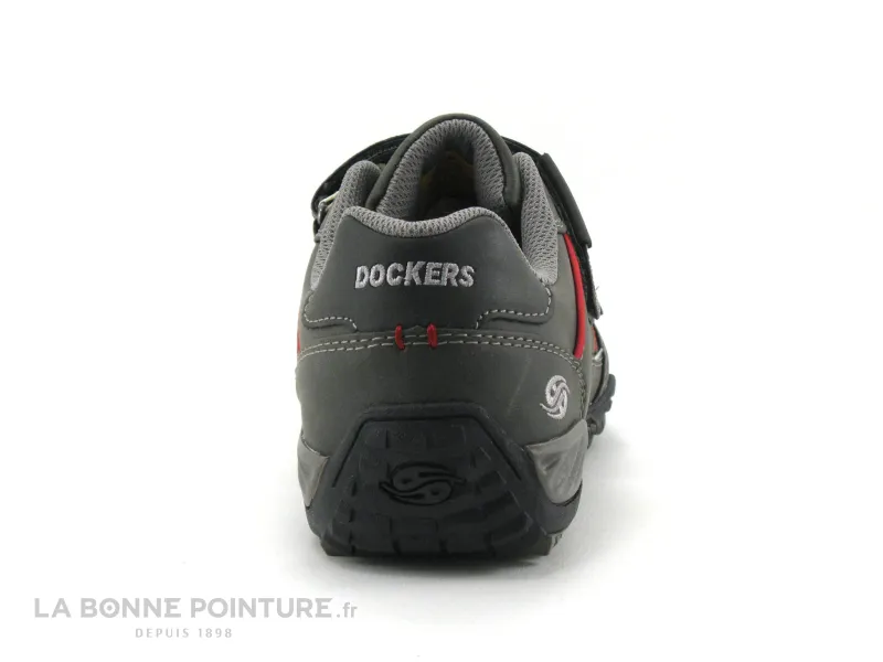 Achat chaussures Dockers Homme Basket, vente Dockers 44BN006-650120 - Basket noir-gris Homme - 2 velcros