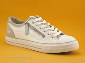 Achat chaussures Mustang Shoes Femme Basket, vente Mustang 1272 310 14 Blanc Beige - Basket basse Femme