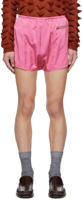   Acne Studios  Pink Zip Pocket Shorts