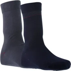ATHENA 2 paires de Chaussettes Homme Coton GRIFFEES Marine Gris