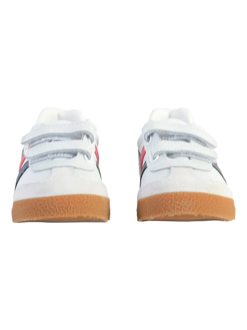Basket Cuir Enfant Gola Harrier Leather Strap - Blanc