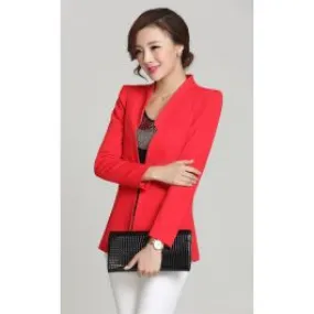Blazer fashion mi long pour femme avec fermeture à loquet