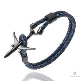 Bracelet Avion de Ligne Bleu Retro