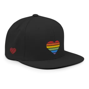 Casquette Snapback - COEUR ARC EN CIEL