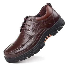 Chaussures en Cuir Décontractées à Lacets pour Hommes