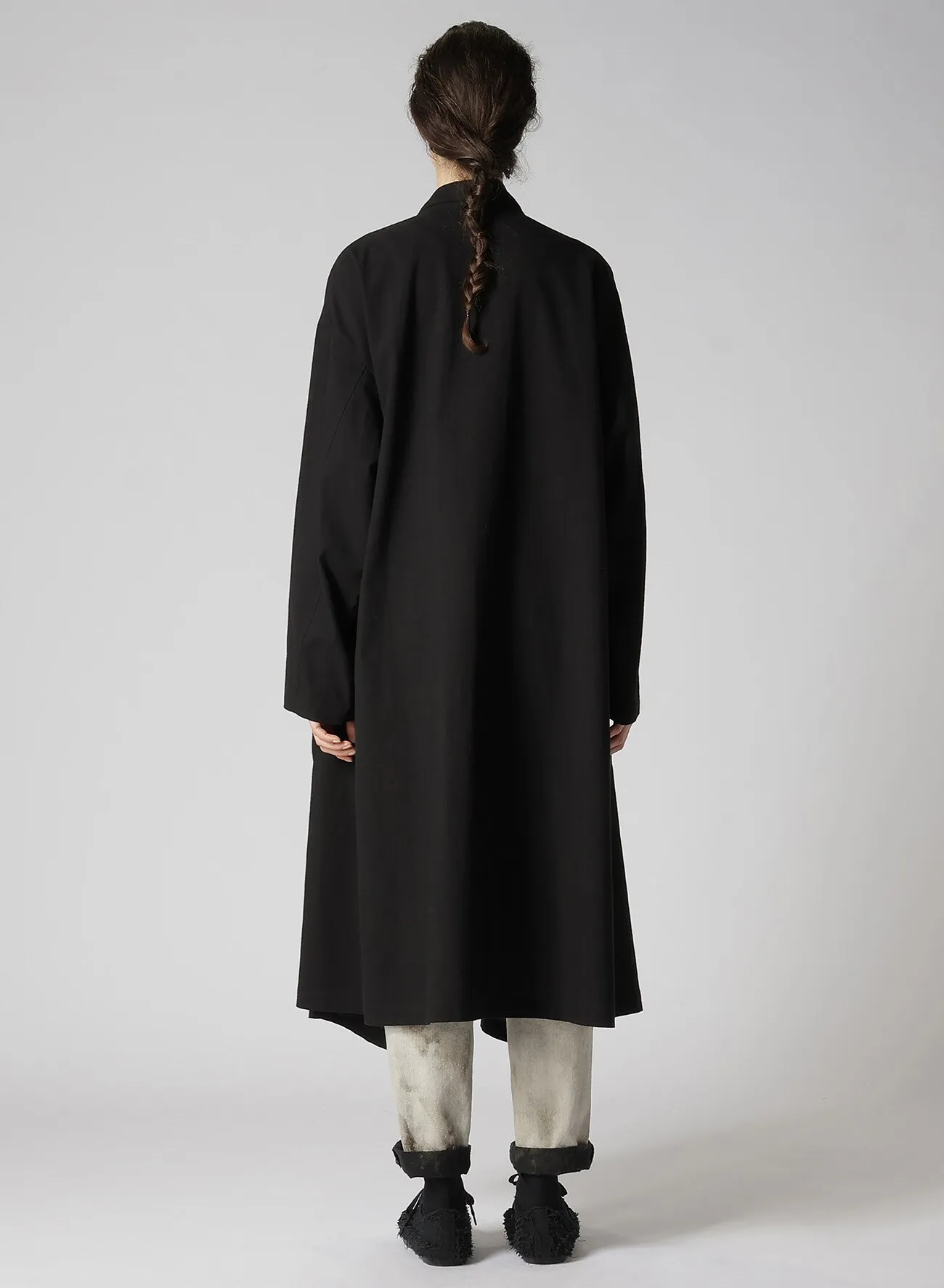 COTTON FLAX POPLIN ROBE COAT