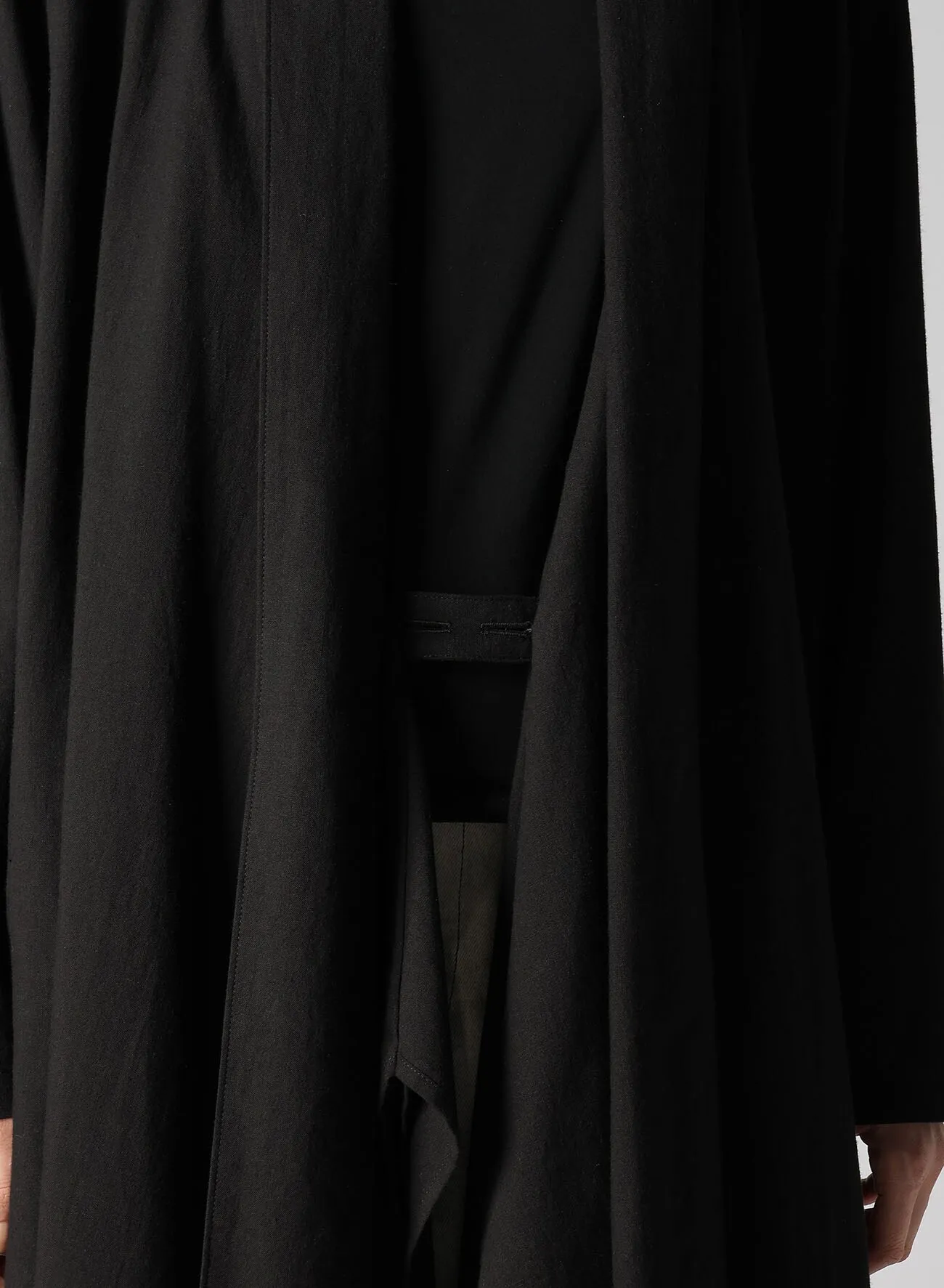 COTTON FLAX POPLIN ROBE COAT