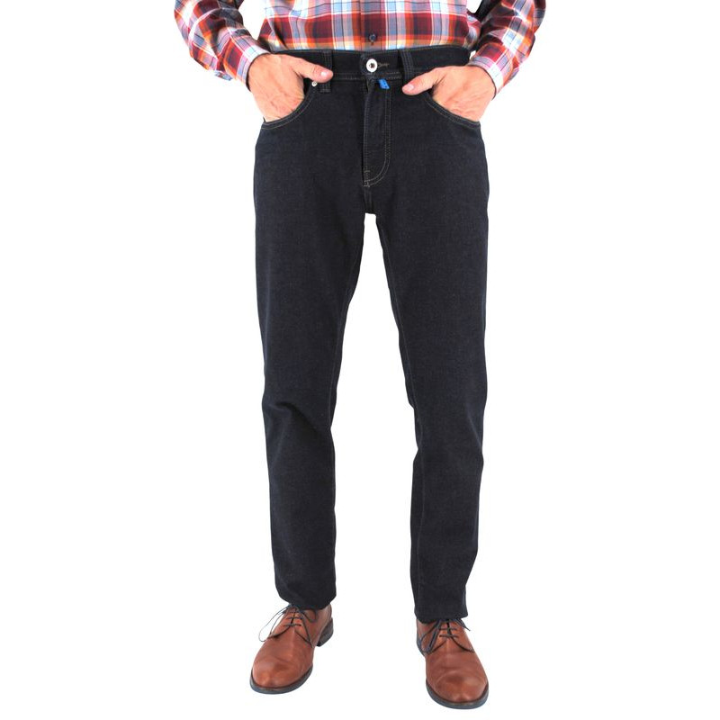jean homme grandes tailles stretch PIERRE CARDIN Lyon Tapered Futureflex 8007 bleu black
