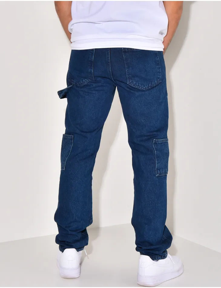 Jeans avec empiècements à motifs en relief / 59487 - JEANS INDUSTRY