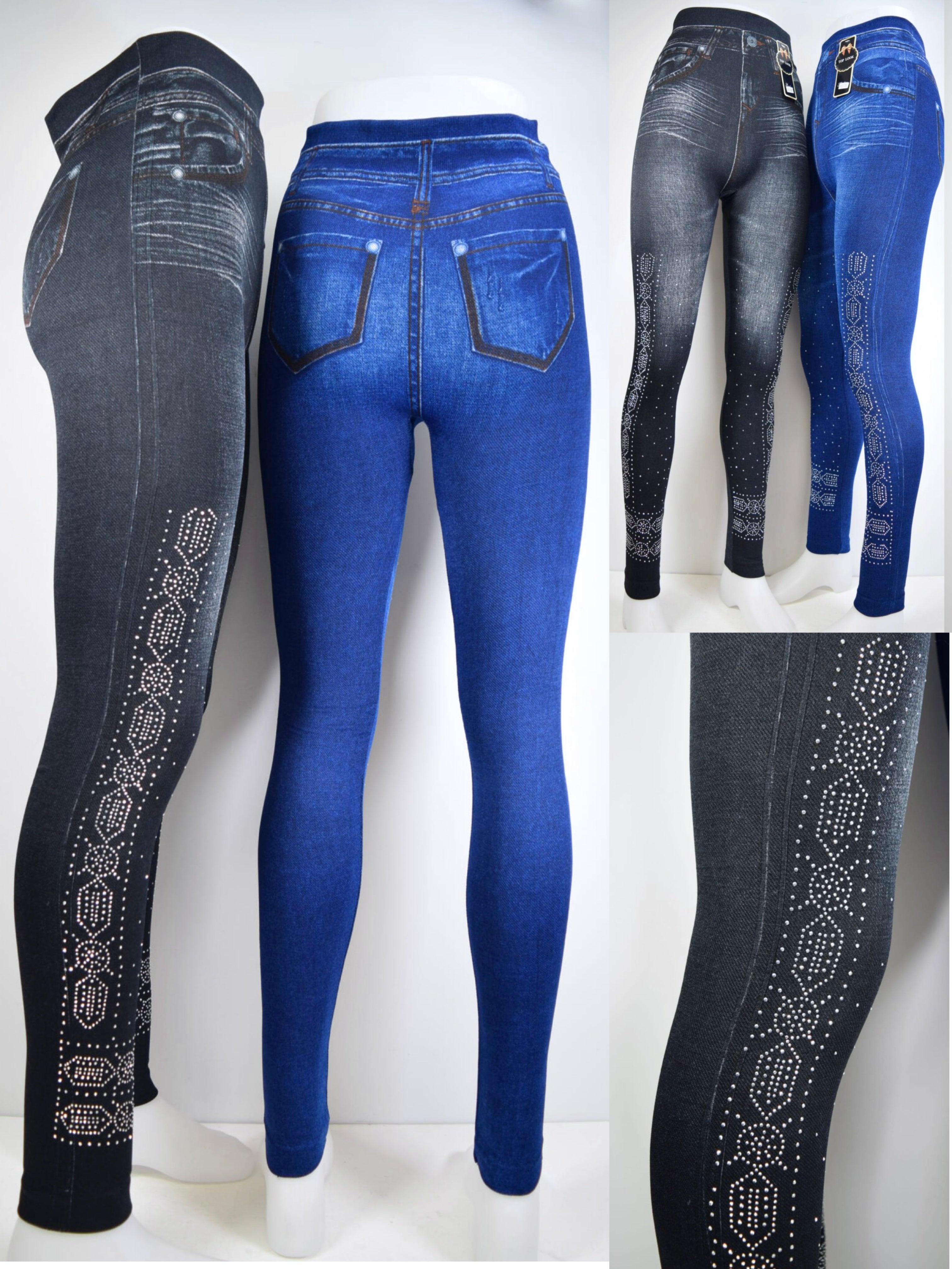 Legging jean strass #CZL027 (x12)