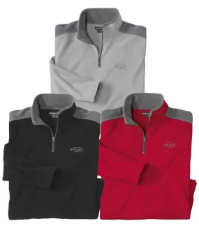 Lot de 3 Pulls Micropolaires Sport