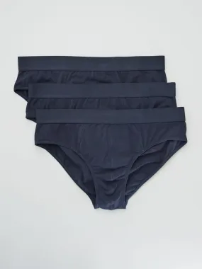 Lot de 3 slips unis - Marine