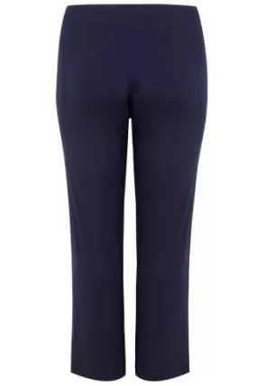 Pantalon Ample De Yoga  Bleu Marine en Jersey