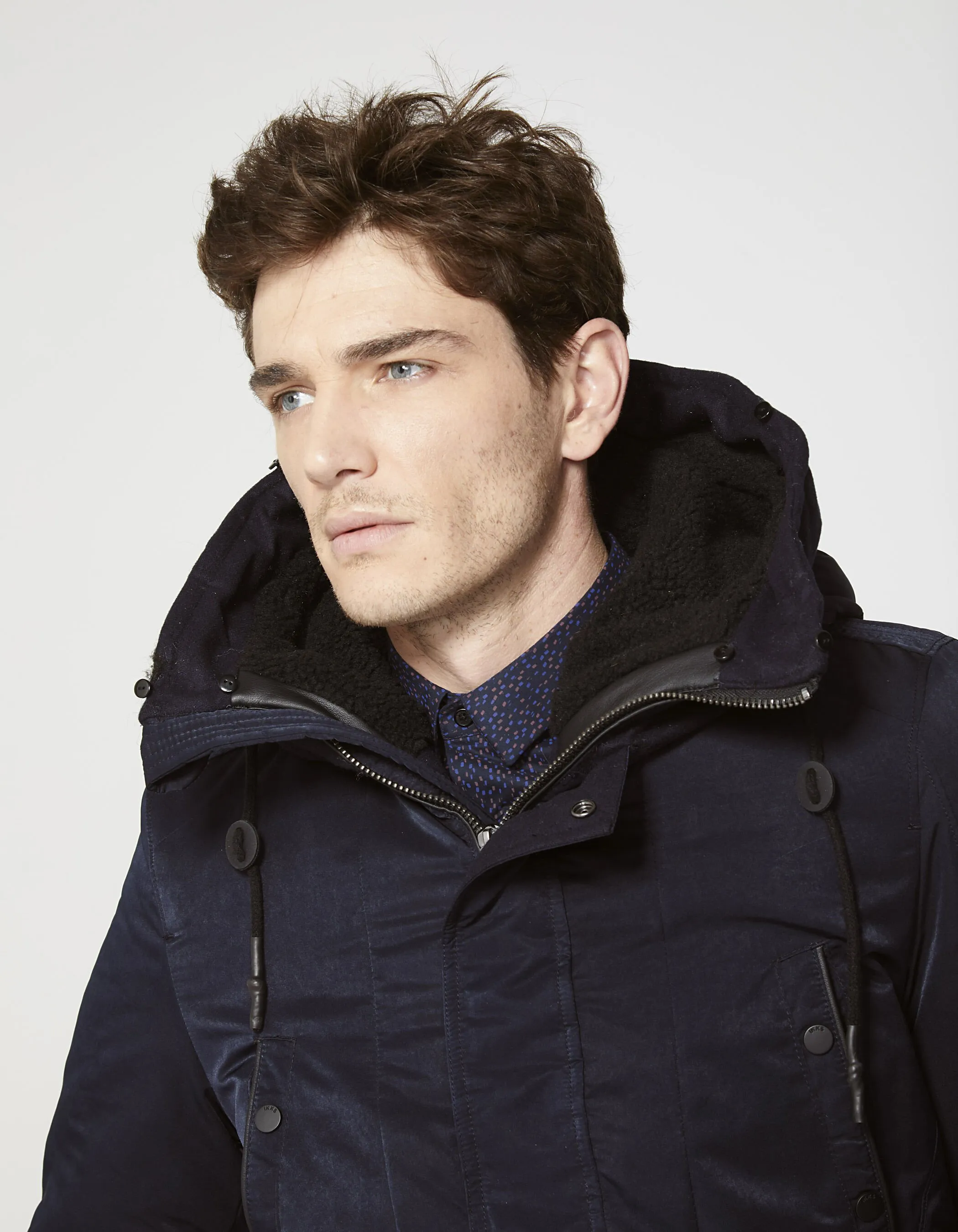 Parka bleu marine homme