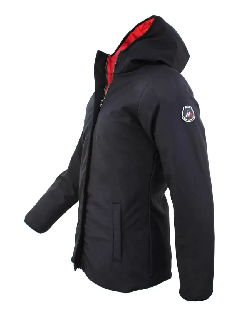 Parka réversible de ski femme ASARIO - Noir Rouge