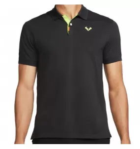 Polo de tennis homme Nike Rafael Nadal - Coloris noir et vert fluo