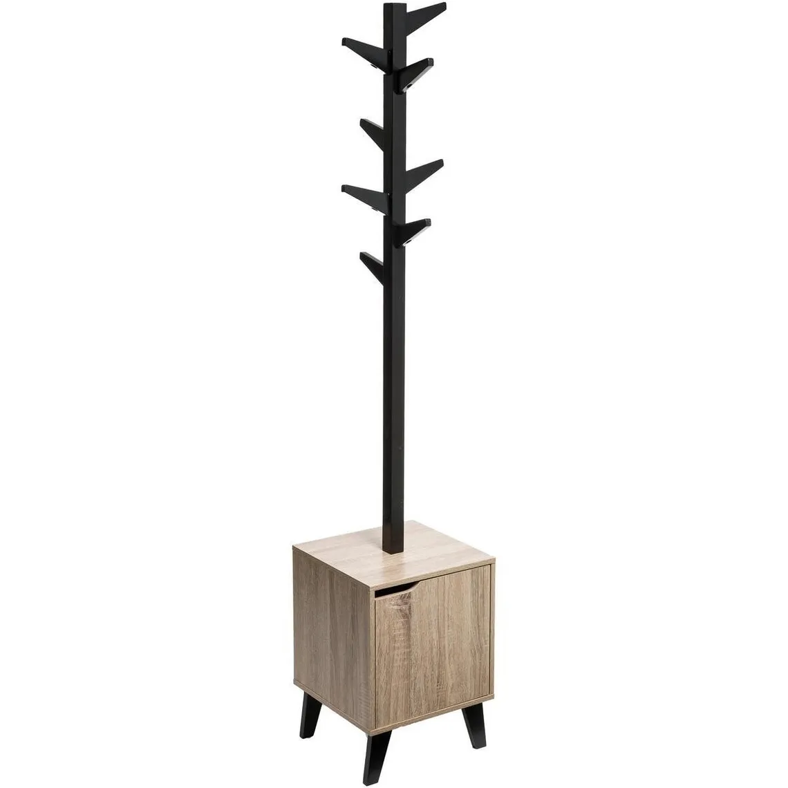 Porte Manteaux bois naturel et noir | 3 Suisses
