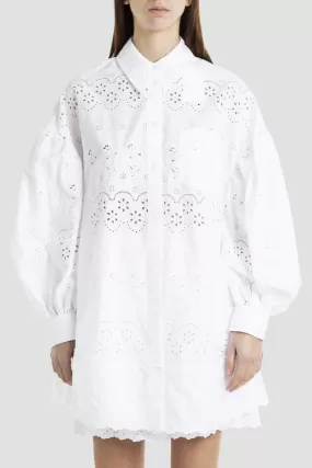 Robe chemise blanche en coton