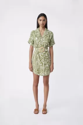 Robe chemise à imprimé jungle - Kaki - SUNCOO