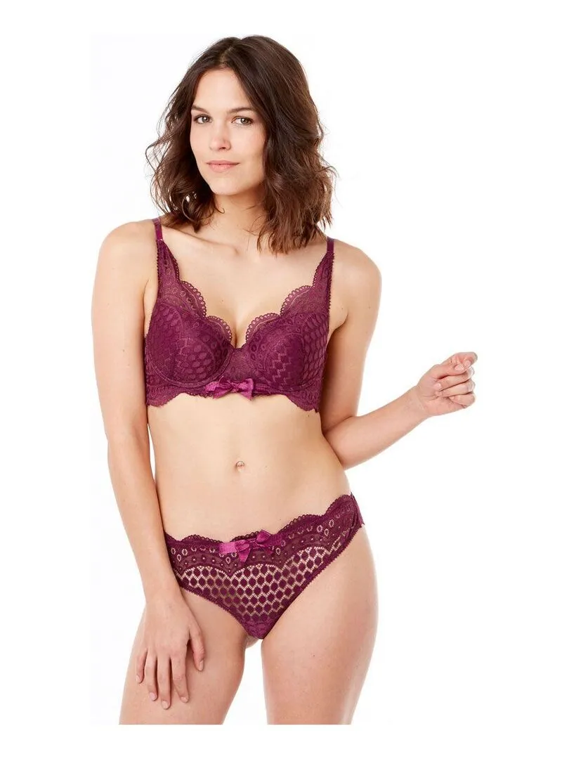 Soutien-gorge ampliforme coque moulée VALENTINE - Pomm'Poire - Rouge