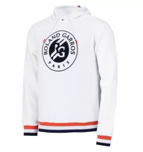 Sweat capuche homme Roland Garros Logo - Coloris blanc et marine 2022