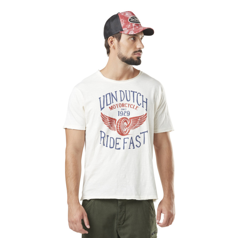 Tee Shirt Blanc Regular Col rond Fast | Homme - Vondutch