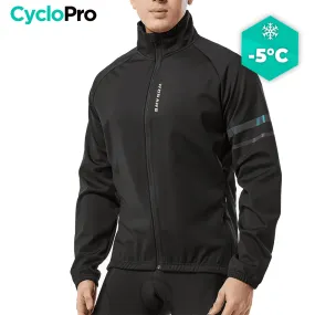 Veste Thermique Cyclisme Noire - Mountain+ - DESTOCKAGE