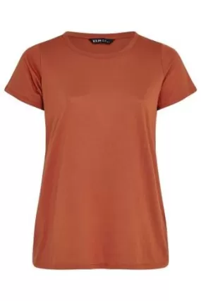 YOURS - Lot de 3 T-Shirts Rouille Rose & Kaki Manches Courtes